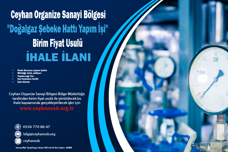 Doğalgaz Şebeke Hattı Yapım İşi Birim Fiyat Usulü İhale İlanı